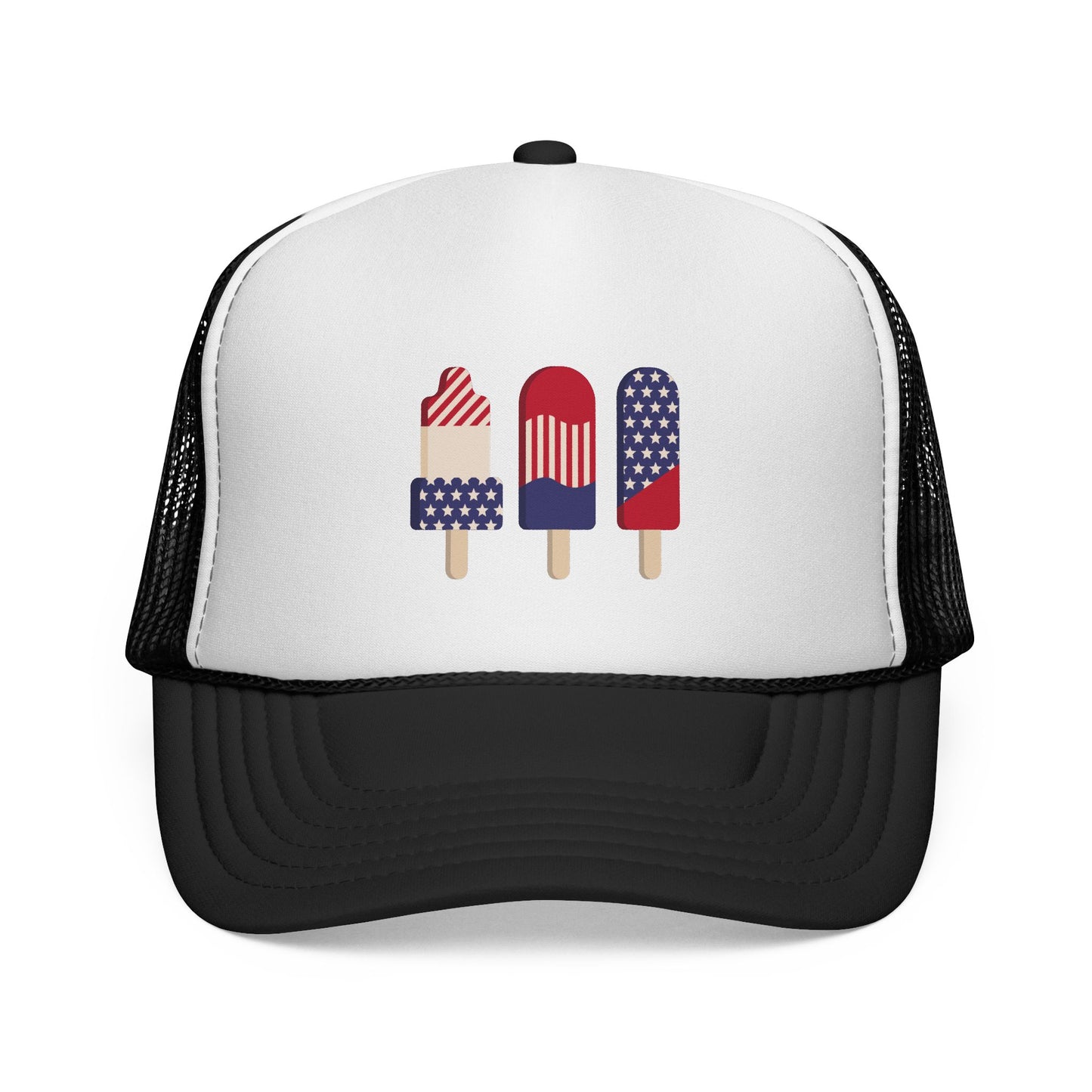 Patriotic Popsicle Trucker Cap | Fun Summer Hat for BBQs & Fireworks, Ideal for Festivals, Independence Day, and Outdoor Activities