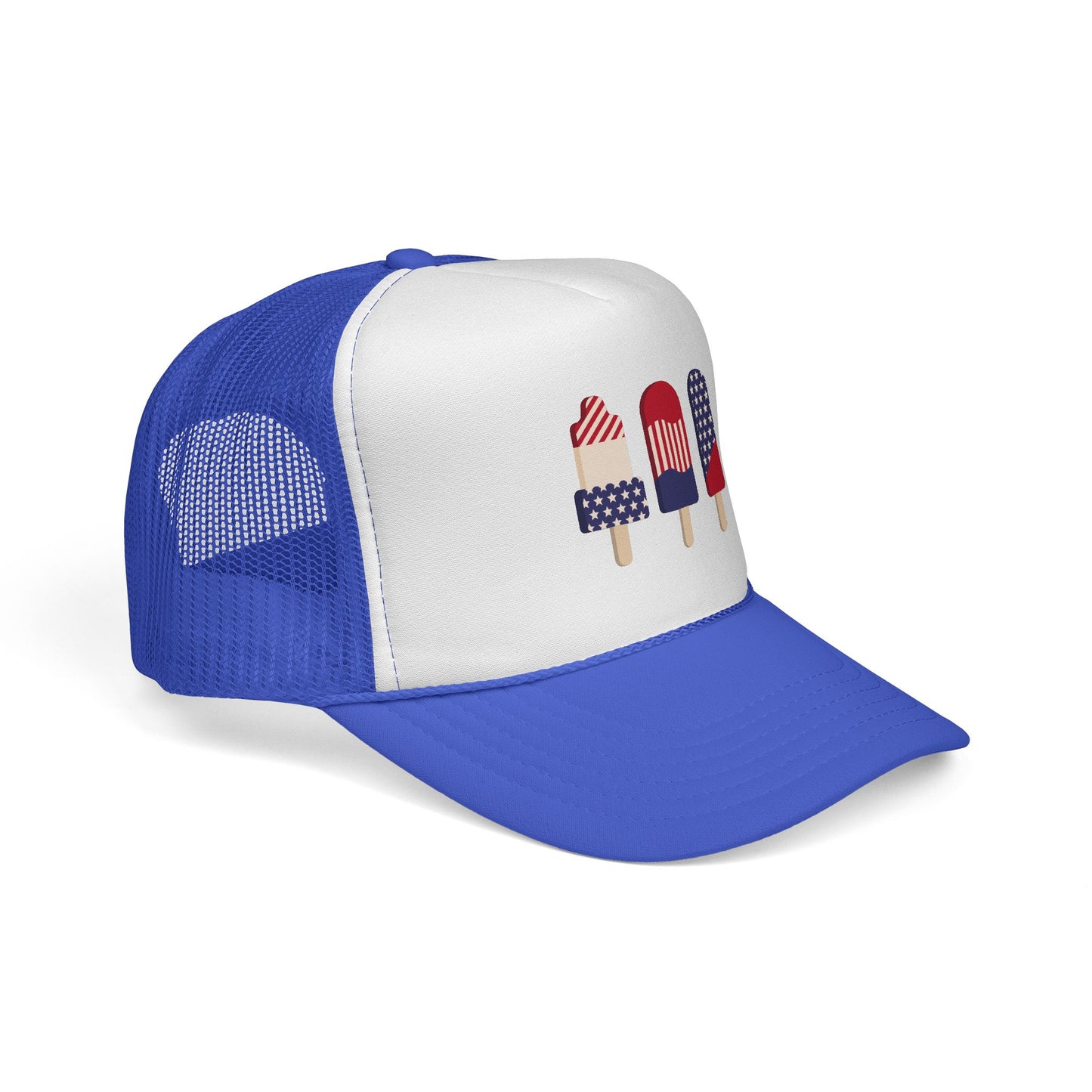 Patriotic Popsicle Trucker Cap | Fun Summer Hat for BBQs & Fireworks, Ideal for Festivals, Independence Day, and Outdoor Activities