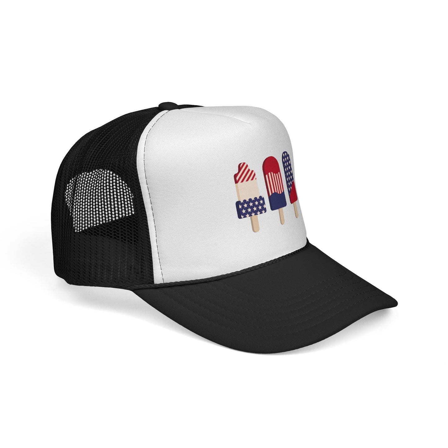 Patriotic Popsicle Trucker Cap | Fun Summer Hat for BBQs & Fireworks, Ideal for Festivals, Independence Day, and Outdoor Activities