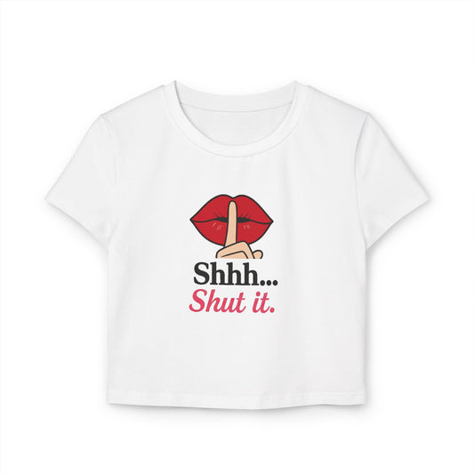 Zip Your Lip - Womans' Baby Tee