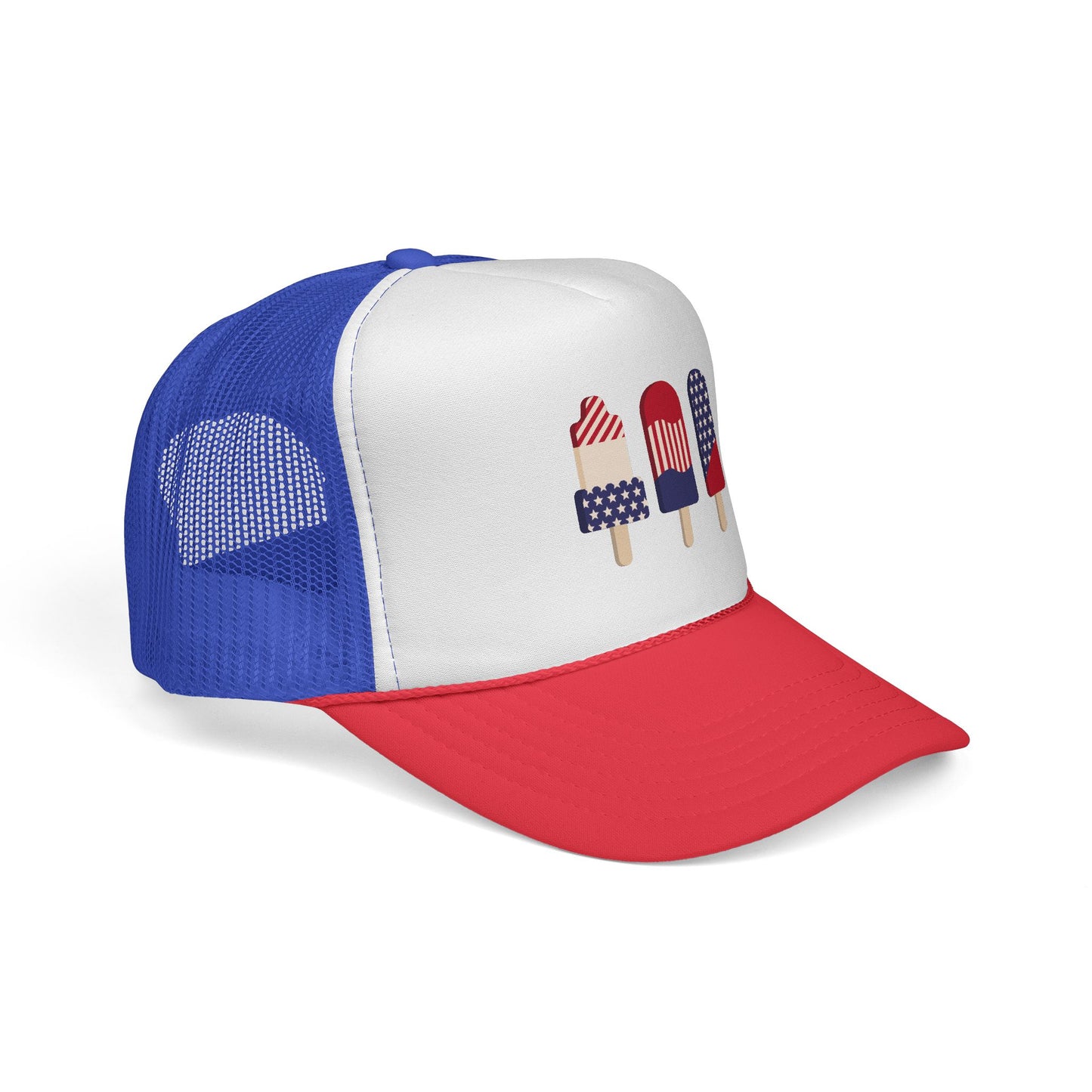 Patriotic Popsicle Trucker Cap | Fun Summer Hat for BBQs & Fireworks, Ideal for Festivals, Independence Day, and Outdoor Activities